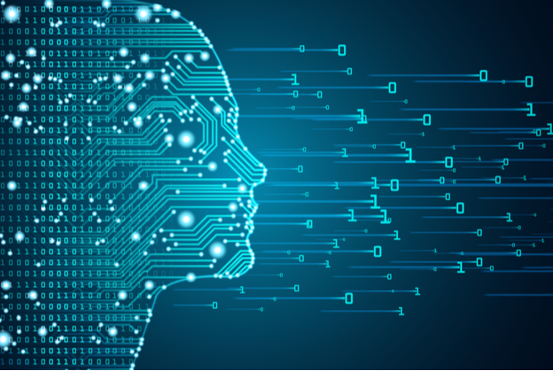 Electric grid forming a human face through artificial intelligence subfield Machine Learning