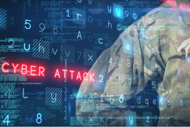 cyber attack image with military personal